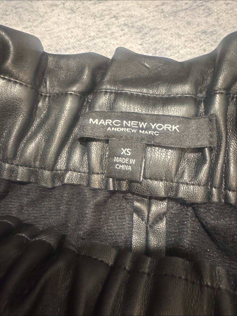 Marc New York Black Faux Leather Paperbag Waist Mini Skirt - Picture 3 of 3